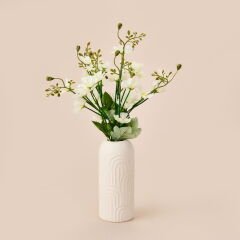 Dekoratif Yapay Papatya - Beyaz - 34 cm