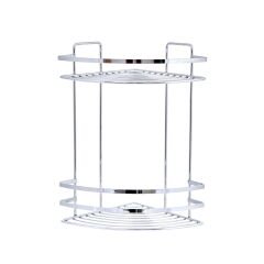 2 Katlı Lamalı Duş Rafı - Gri