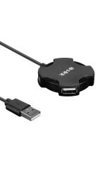 S-link Swapp SW-U212 Siyah Usb 2.0 4 Port Hub Kablolu Çevirici Adaptör