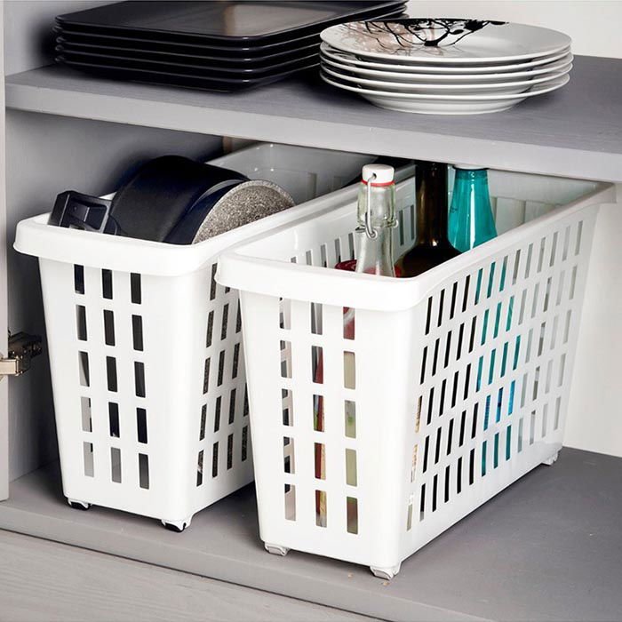 Plastik Maksi Dolap İçi Tekerlekli Düzenleyici - 13 lt