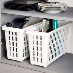 Plastik Maksi Dolap İçi Tekerlekli Düzenleyici - 13 lt