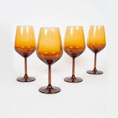 New Iconic 4'lü Ayaklı Bardak - Amber - 490 ml