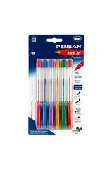 Pensan 6'lı Renkli Simli Jel Kalem