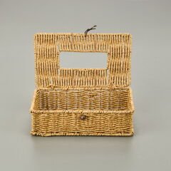 Rattan Dikdörtgen Peçetelik - Açık Kahverengi