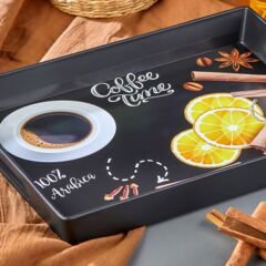 Time Dikdörtgen Desenli Tepsi - Asorti