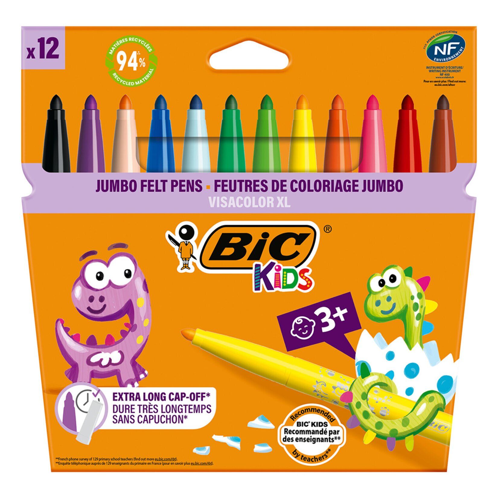 Bic Kids Visa Jumbo Keçeli Boya Kalemi 12'li