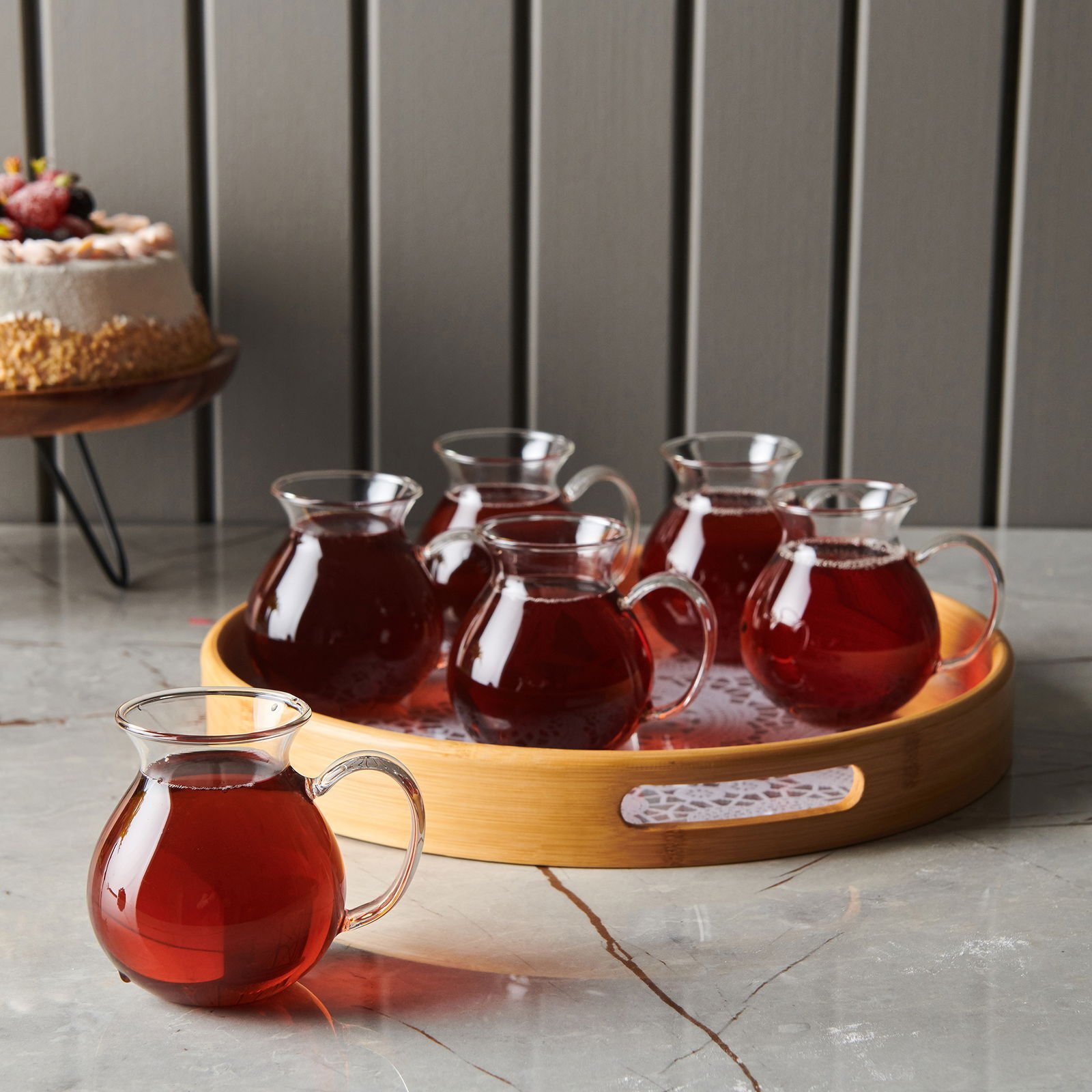 Keyf-i Ala Borosilikat 6 Parça Çay Seti - 220 ml