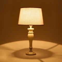 Lighting French Cottage Abajur - Eskitme Krem Ayak / Kahverengi