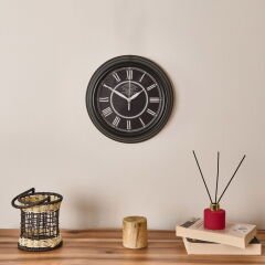 Classic Vintage Saat - Siyah - 30 cm