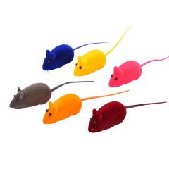 Pet Oyuncağı Fare - Asorti - 12x3 cm