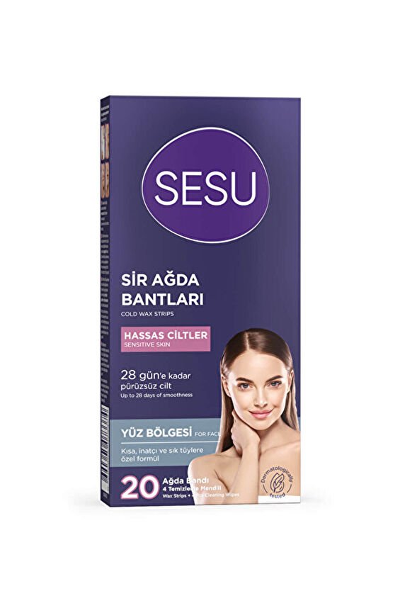 Sesu Yüz Ağda Bandı Hassas Ciltler 20'li