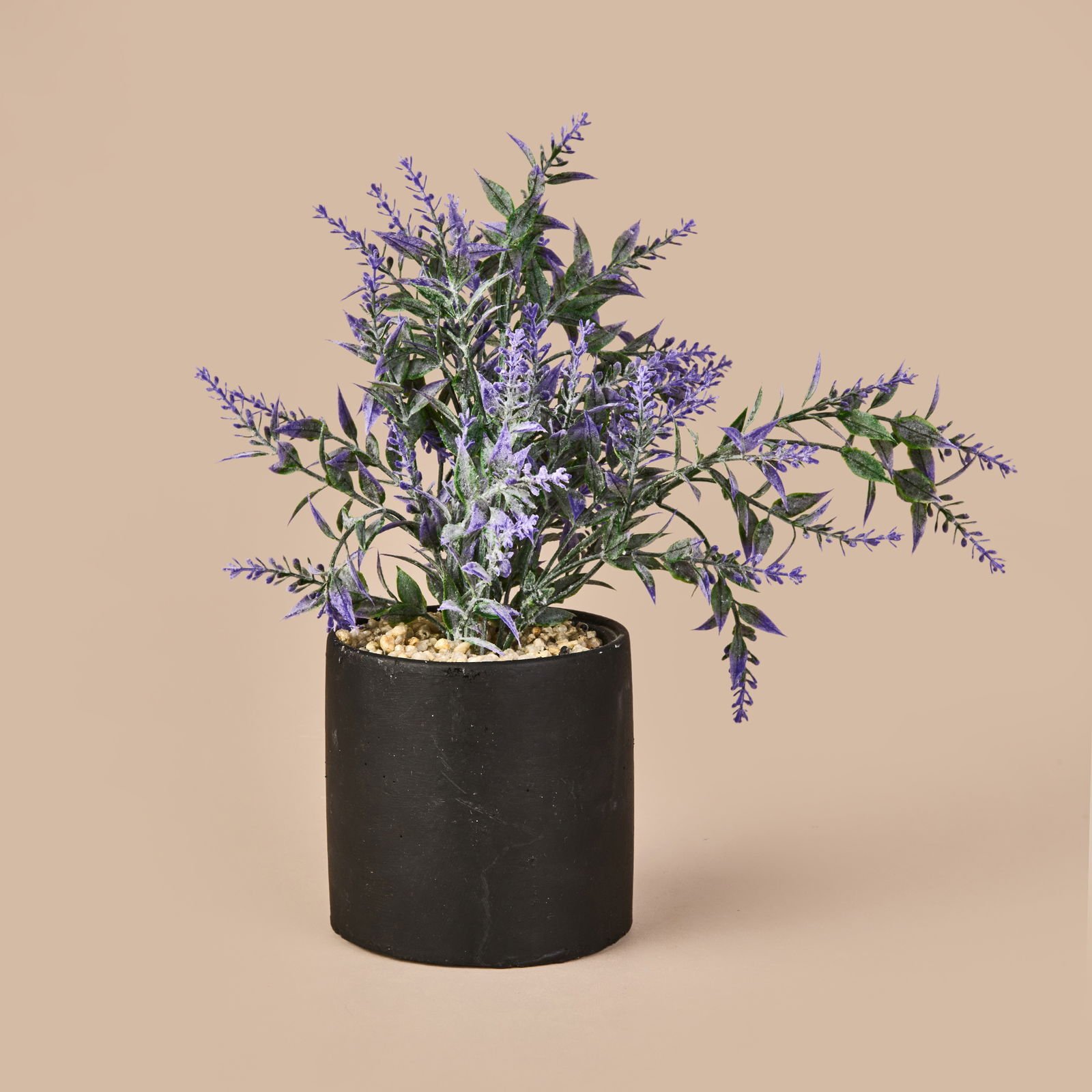 Lavanta Saksılı Yapay Çiçek - Mor - 29 cm