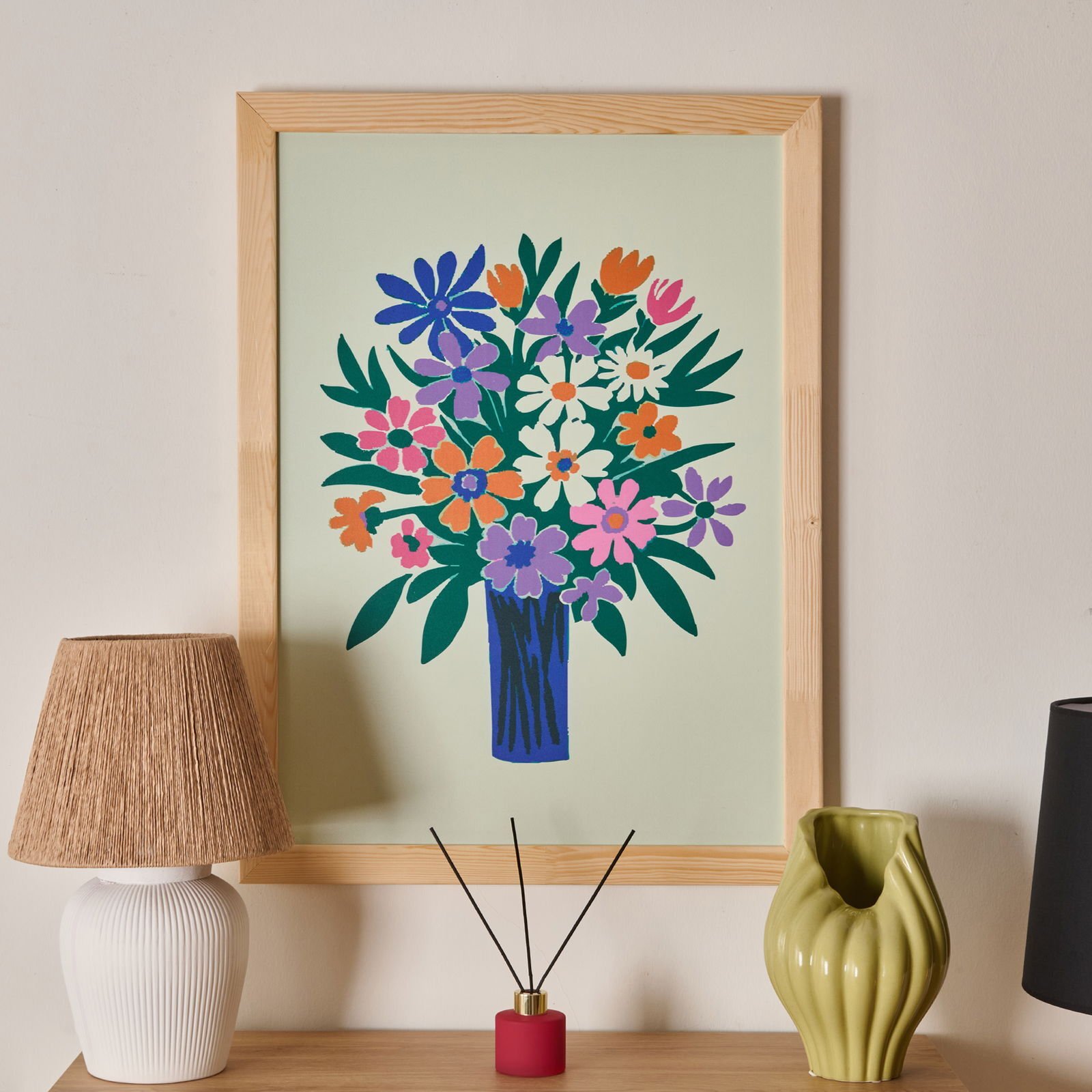 Deco Granny Summer Çerçeveli Tablo - Mavi - 50x70 cm