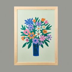 Deco Granny Summer Çerçeveli Tablo - Mavi - 50x70 cm