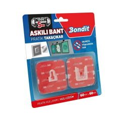 Askılı Tak Çıkar Bant - Şeffaf - 6x6 cm