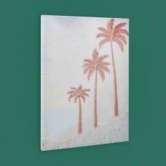 Deco Palm Breeze Kanvas Tablo - Bej - 50x70 cm