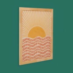 Deco Sun Madness Çerçeveli Tablo - Bej - 50x70 cm