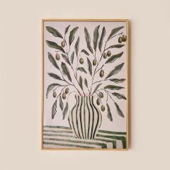 Deco Green Culture Olive Kanvas Tablo - Yeşil - 90x60 cm
