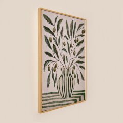 Deco Green Culture Olive Kanvas Tablo - Yeşil - 90x60 cm
