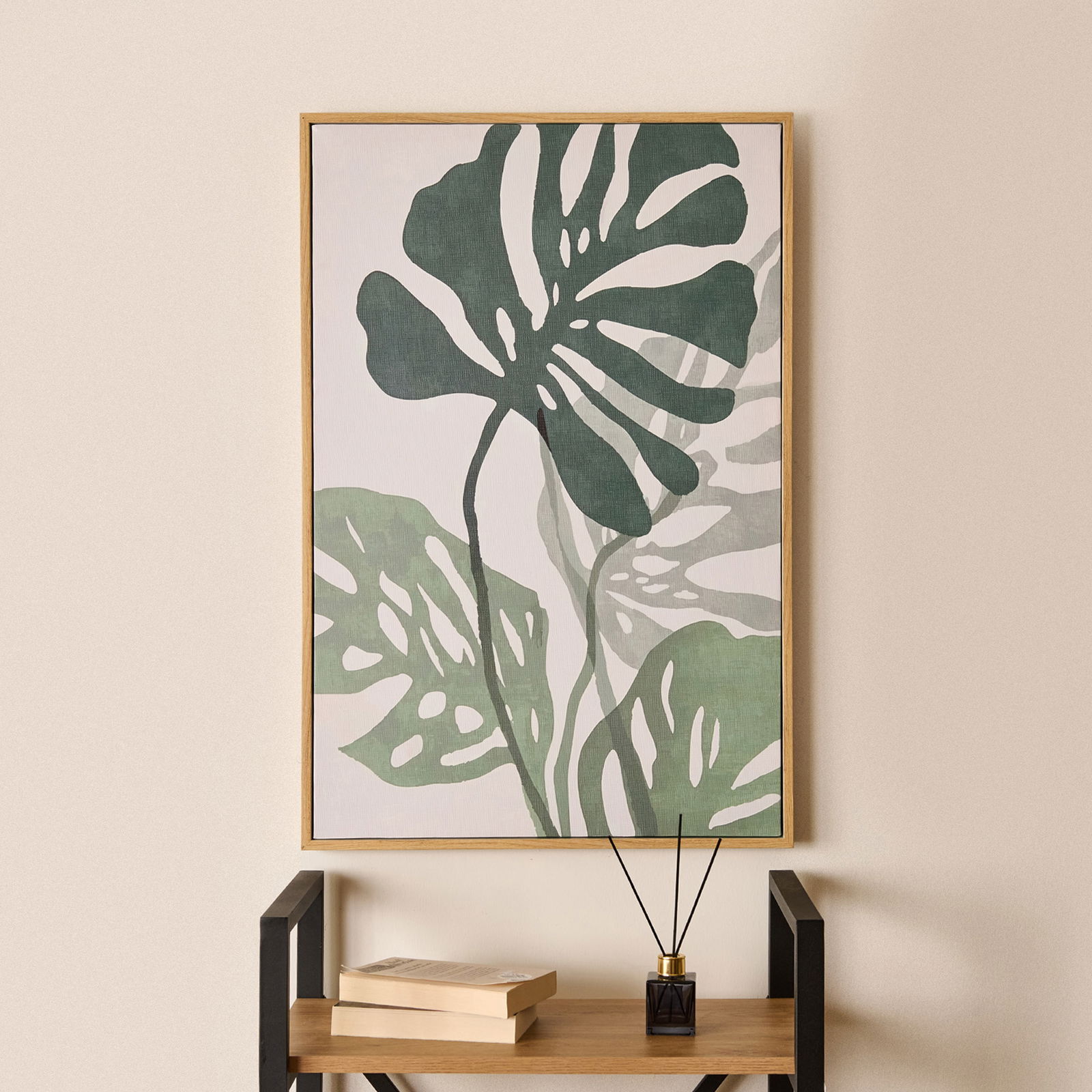 Deco Green Culture Kanvas Tablo - Beyaz / Yeşil - 90x60 cm
