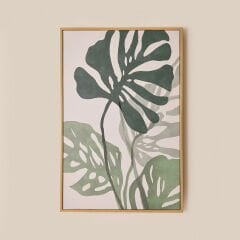 Deco Green Culture Kanvas Tablo - Beyaz / Yeşil - 90x60 cm