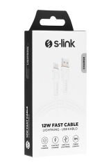 S-link SL-X207E 2A Lightning Güvenli Hızlı Data + Sarj Kablosu