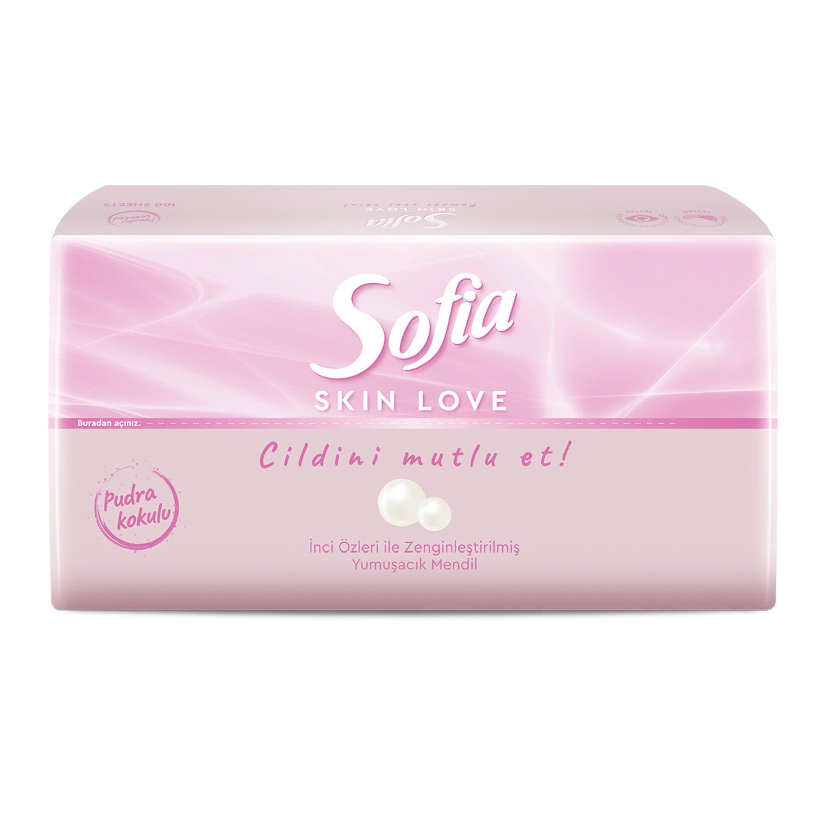 Sofia Skin Love Pudra Kokulu Mendil 100'lü