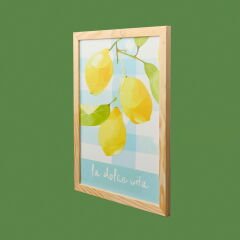 Deco Lime Cello Duvar Panosu - Açık Mavi / Sarı - 30x40 cm