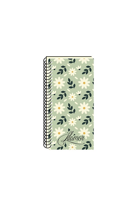 Lilamor Yandan Spiralli Bloknot 8x16cm 100 sayfa Cute Family