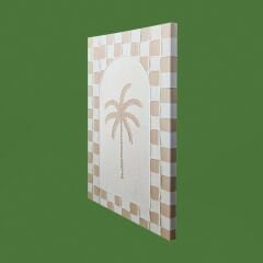Deco Palm Breeze Kanvas Tablo - Beyaz / Bej - 50x70 cm