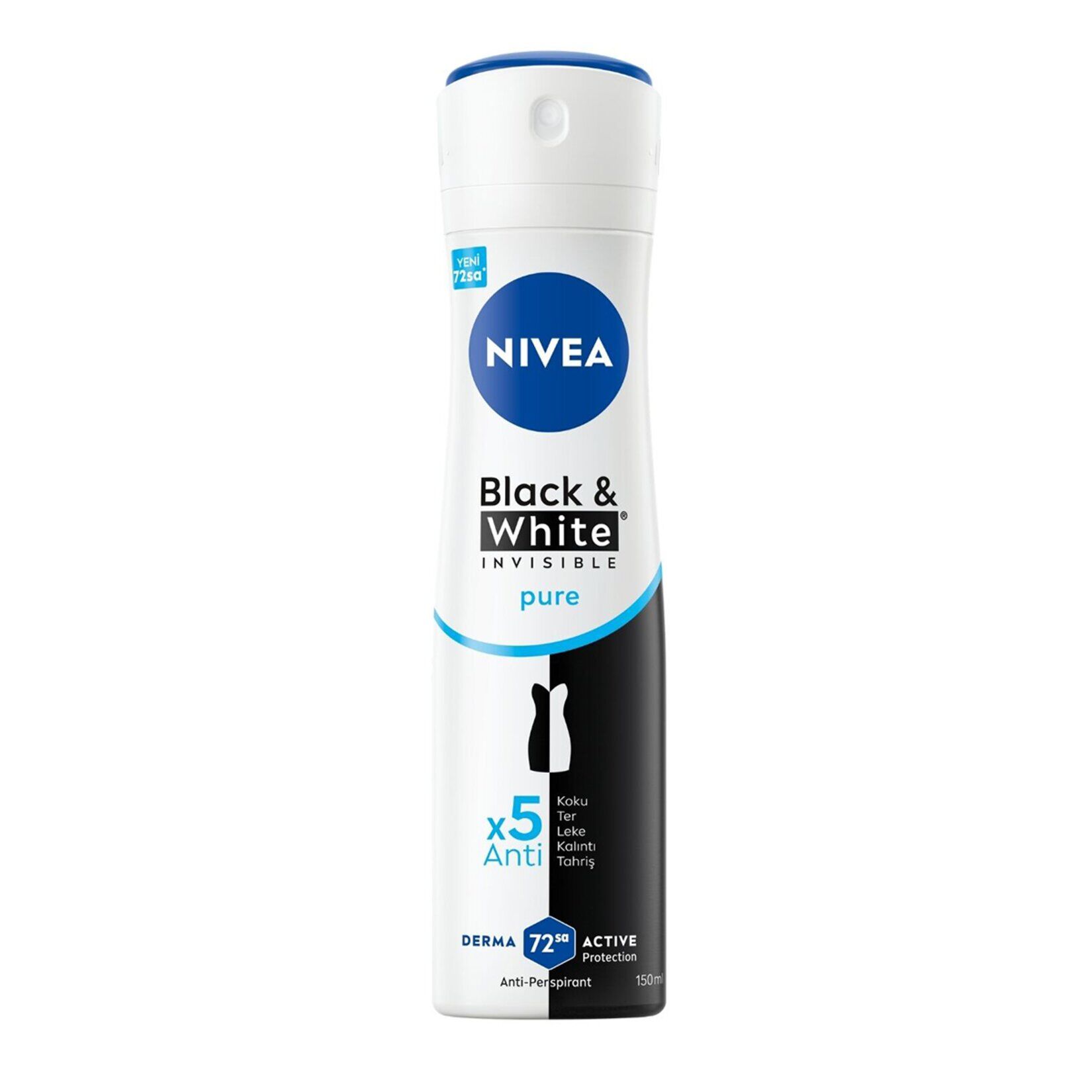 NIVEA Kadın Sprey Deodorant BlackWhite Invisible Pure 150 ml