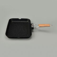Döküm Grill Tava - Gri - 34x24 cm
