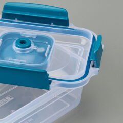 Diktdörtgen Vakumlu Kilitli Saklama Kabı - Asorti - 650 ml