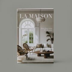 Deco La Maison Dekoratif Kutu - Gri / Beyaz - 27 cm