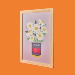 Deco Granny Summer Çerçeveli Tablo - Mor - 40x60 cm