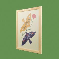 Deco Granny Summer Duvar Panosu - Turuncu / Mavi - 30x40 cm