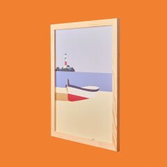 Deco Nautical Fun Duvar Panosu - Mavi - 30x40 cm