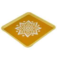 Home Alaçatı Tepsi - Sarı - 32,5x32,5 cm