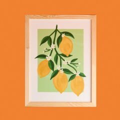 Deco Lime Cello Duvar Panosu - Sarı / Açık Yeşil - 30x40 cm