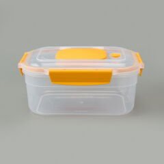 Diktdörtgen Vakumlu Kilitli Saklama Kabı - Asorti - 2,1 lt