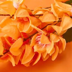Deco Enkianthus Yapay Çiçek - Turuncu - 87 cm