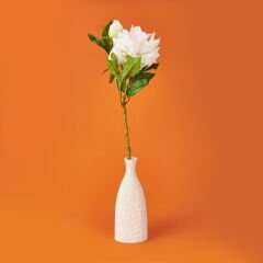 Şakayık Yapay Çiçek - Beyaz - 65 cm