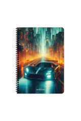 Keskin A4 80 Yp.Çiz. Karton Kp.Spr.Arabalar Defter