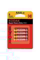 Kodak Çinko Karbon İnce Pil 4'lü