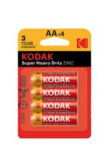 Kodak Çinko Karbon Kalem Pil 4'lü