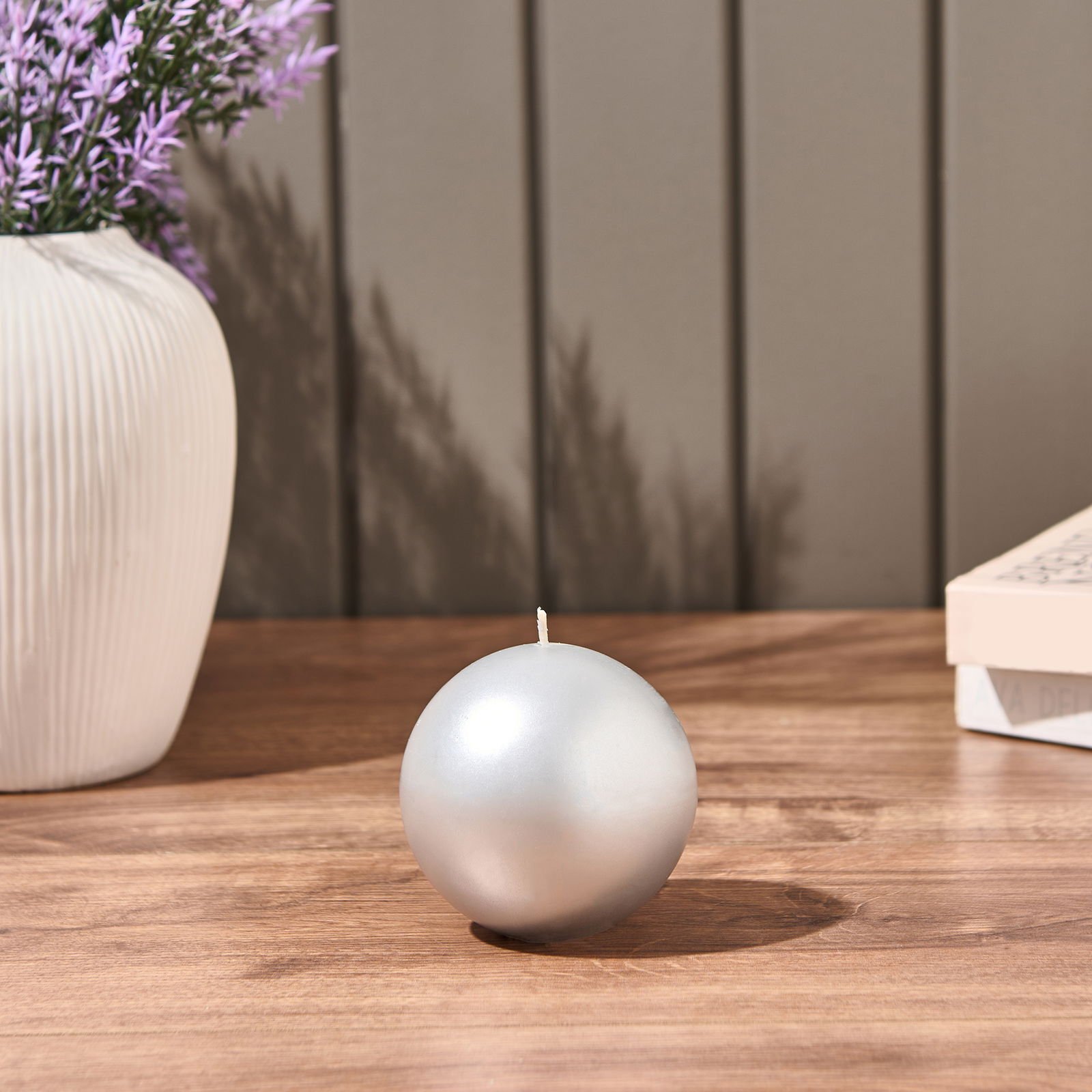 Parlak Top Mum - Silver - 8 cm