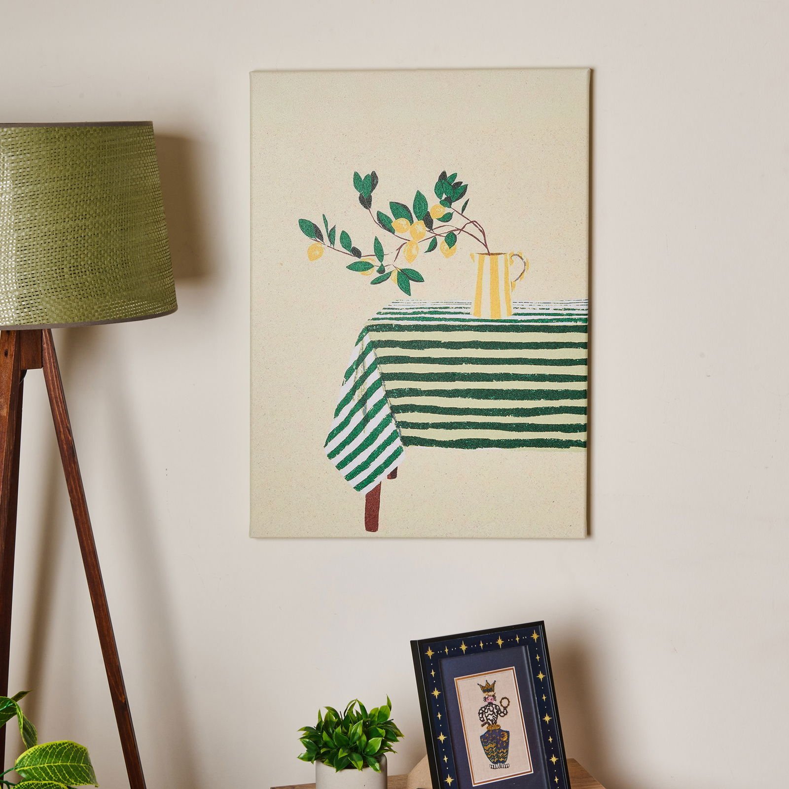 Deco Lime Cello Kanvas Tablo - Yeşil - 50x70 cm