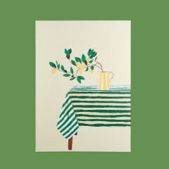Deco Lime Cello Kanvas Tablo - Yeşil - 50x70 cm
