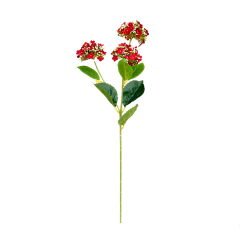 Dekoratif Tomurcuklu Ortanca - Kırmızı - 69 cm