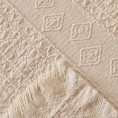 Soft Salhi Çift Kişilik Yatak Örtüsü Seti - Krem - 230x240 cm